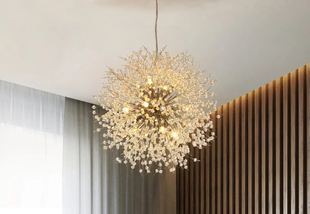 white globe chandelier