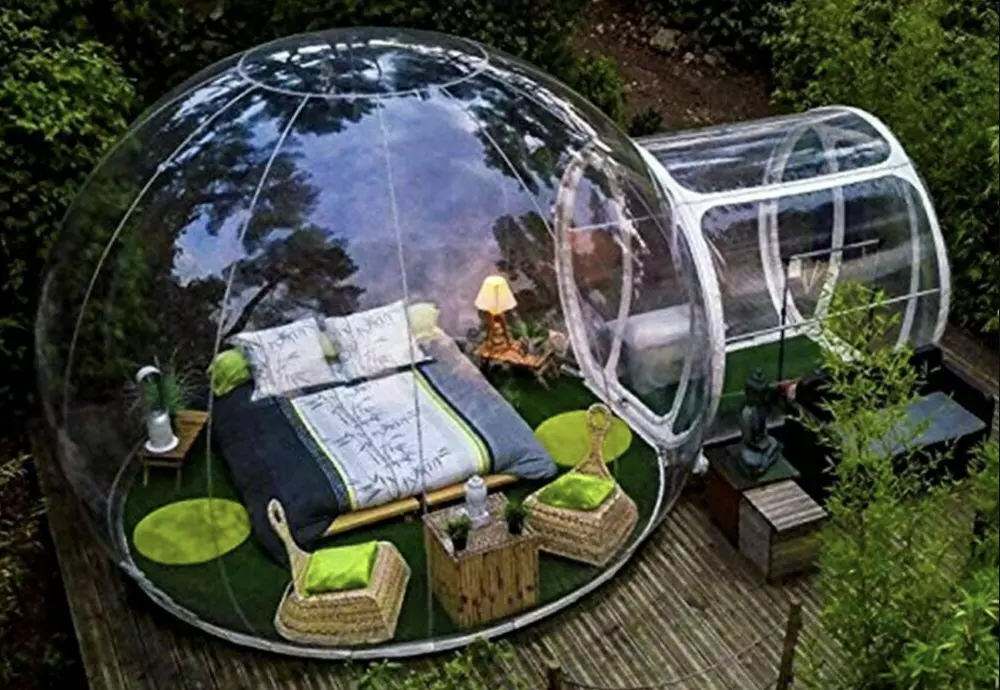 inflatable clear bubble camping tent