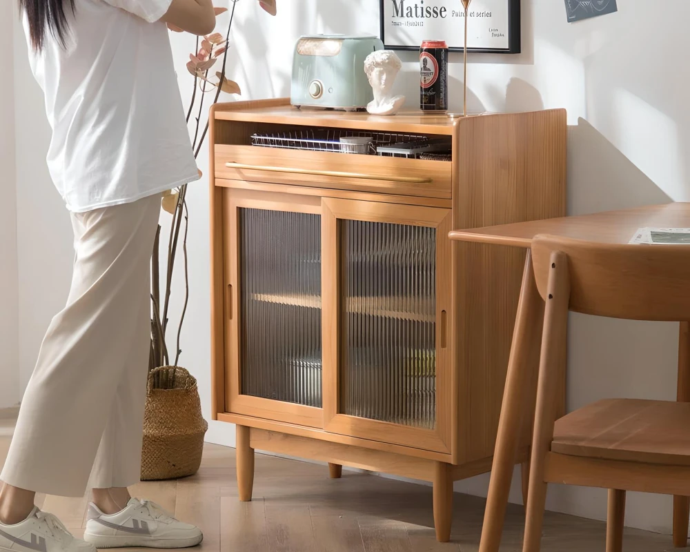 natural wood sideboard